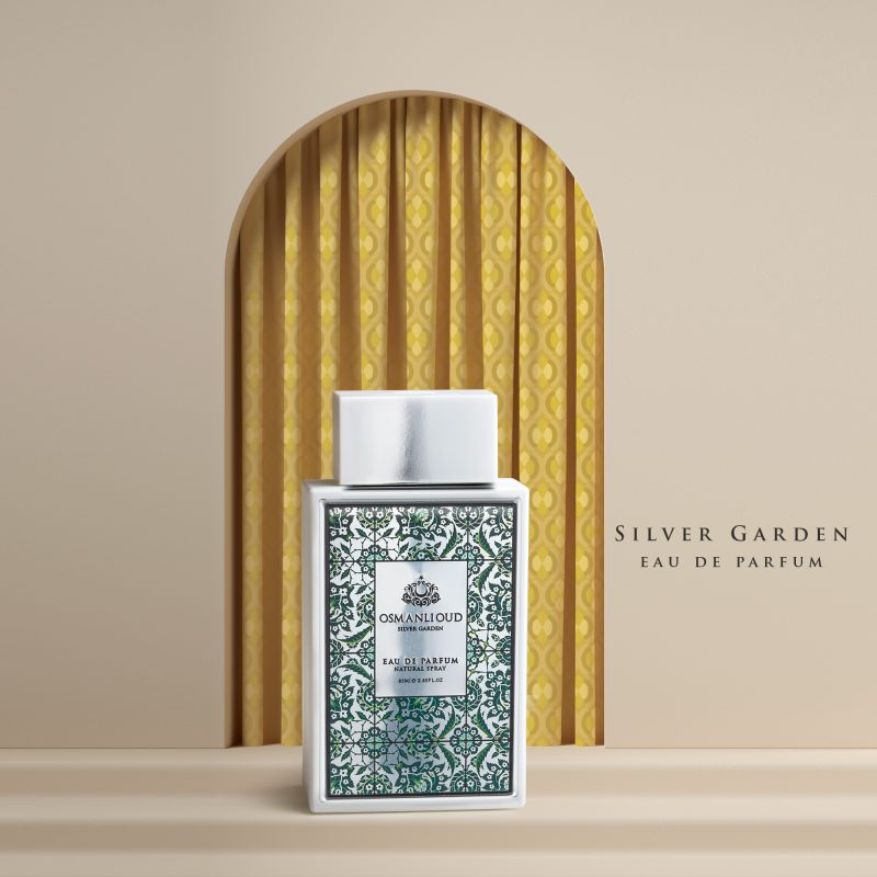 Silver Garden Perfume bottle with a sleek and elegant design